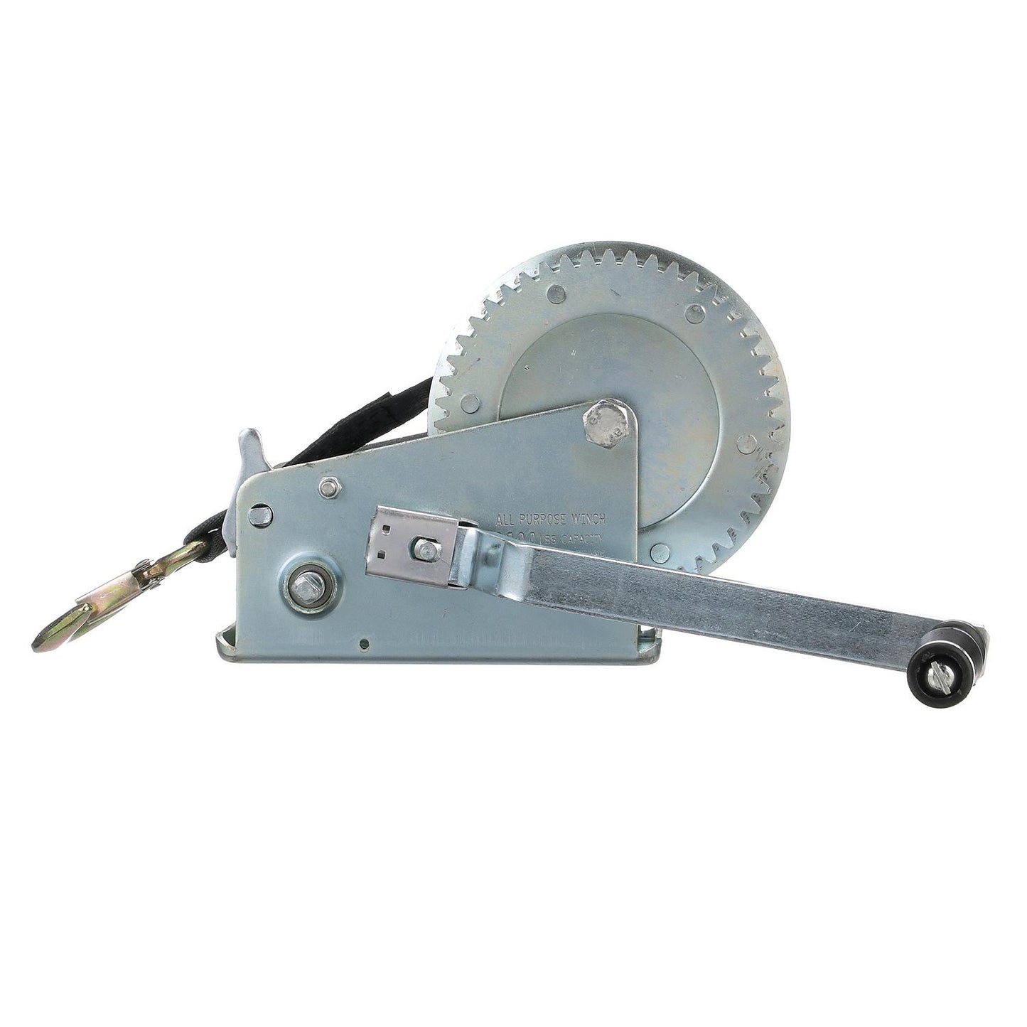 Seachoice 52251 2,000 Lb. Manual Trailer Winch, 2-Speed, 25-Ft. Strap w/Snap Hook