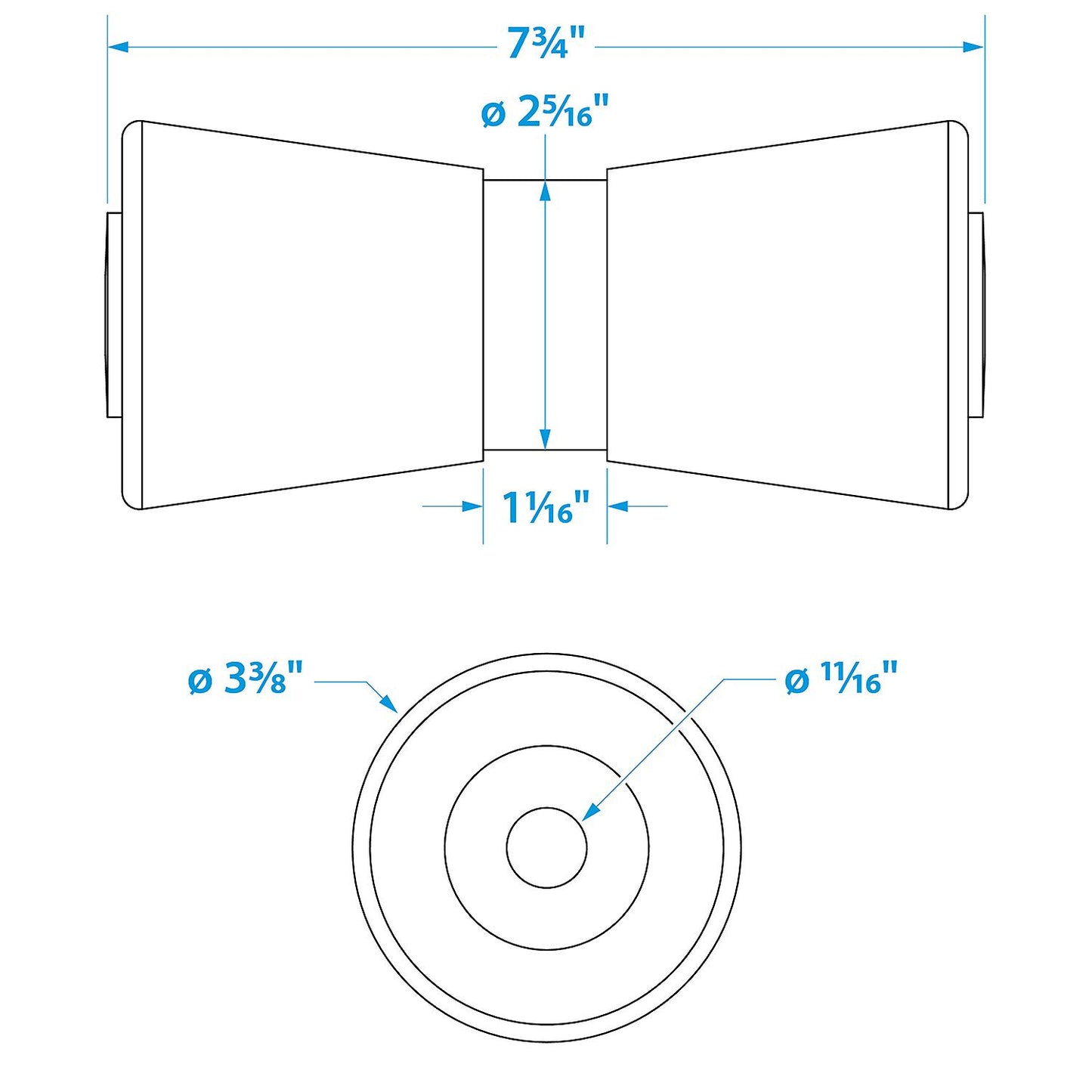 Seachoice Heavy Duty Keel Roler-8 -5/8 Id(Bulk)