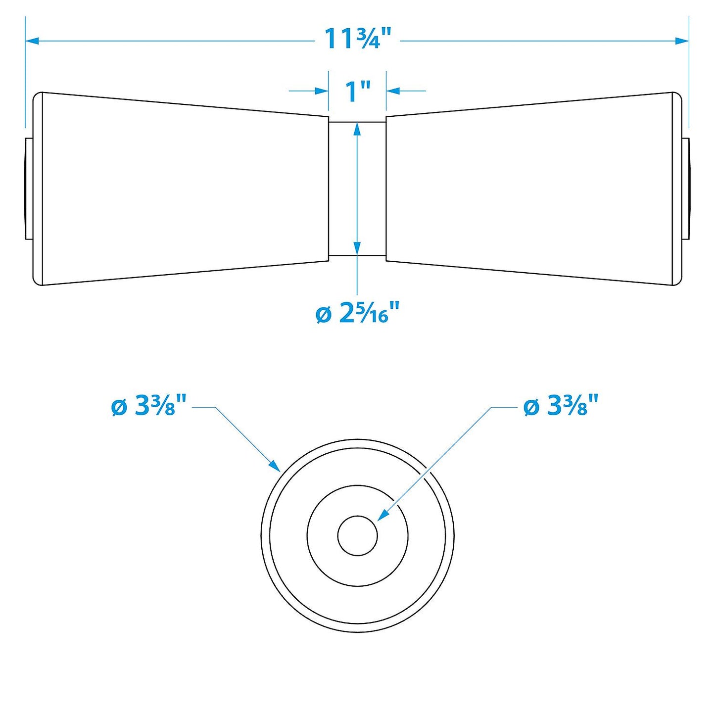 Seachoice Heavy Duty Keel Roler-12 -5/8 Id(Bulk