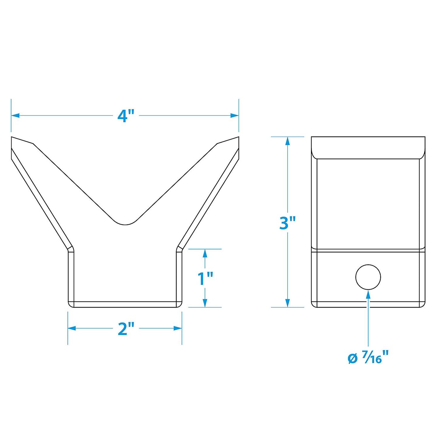 Seachoice Bow Stop-2 X2 -3/8 I.D.(Bulk)