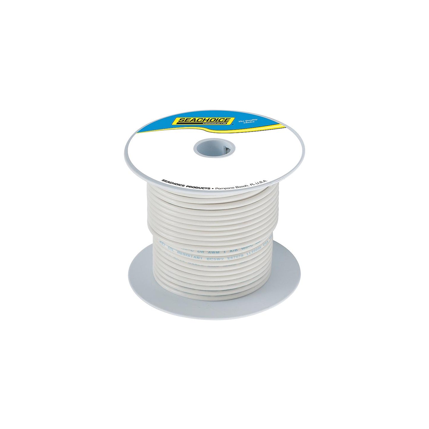 Seachoice 63109 Tinned Copper Marine Wire, 14 AWG, White, 100'