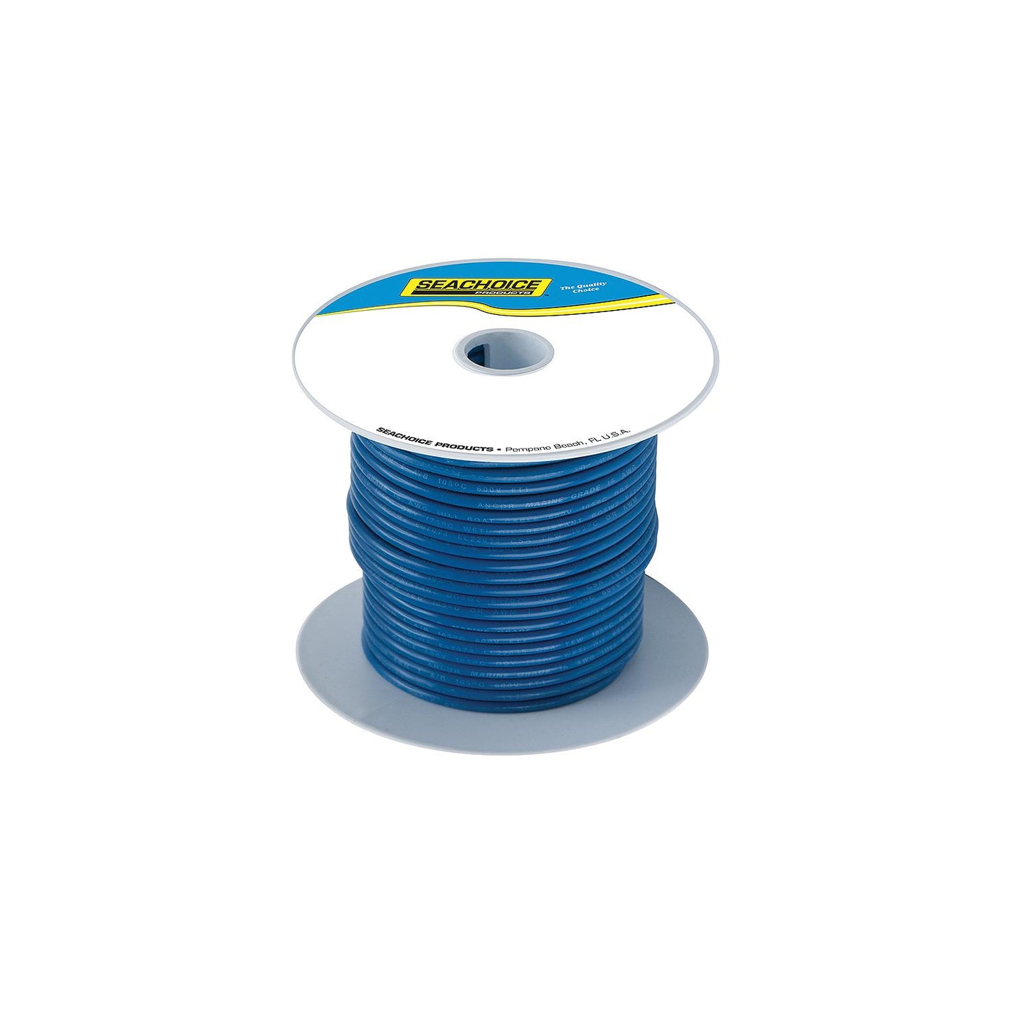 Seachoice 63091 Tinned Copper Marine Wire, 12 AWG, Dark Blue, 100'