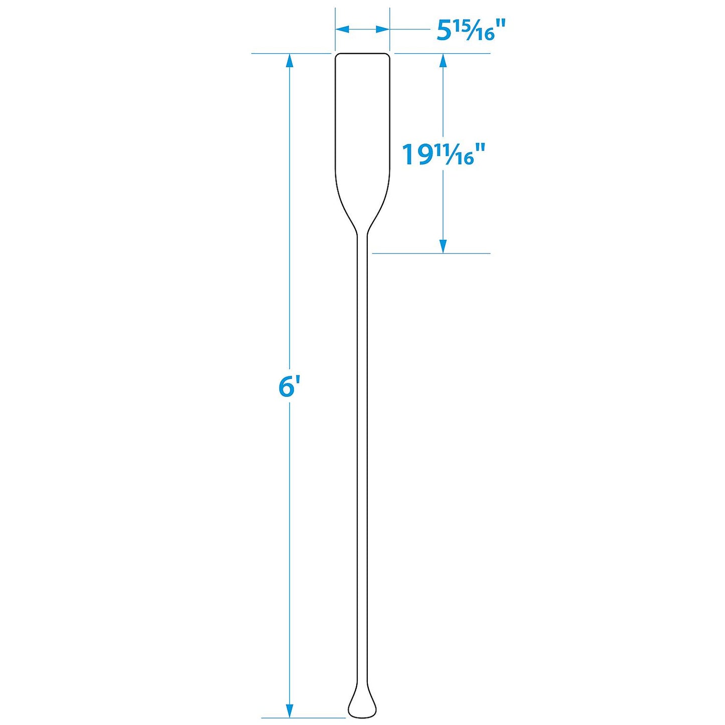 Seachoice 71148 Standard Wood Paddle 6 Ft.