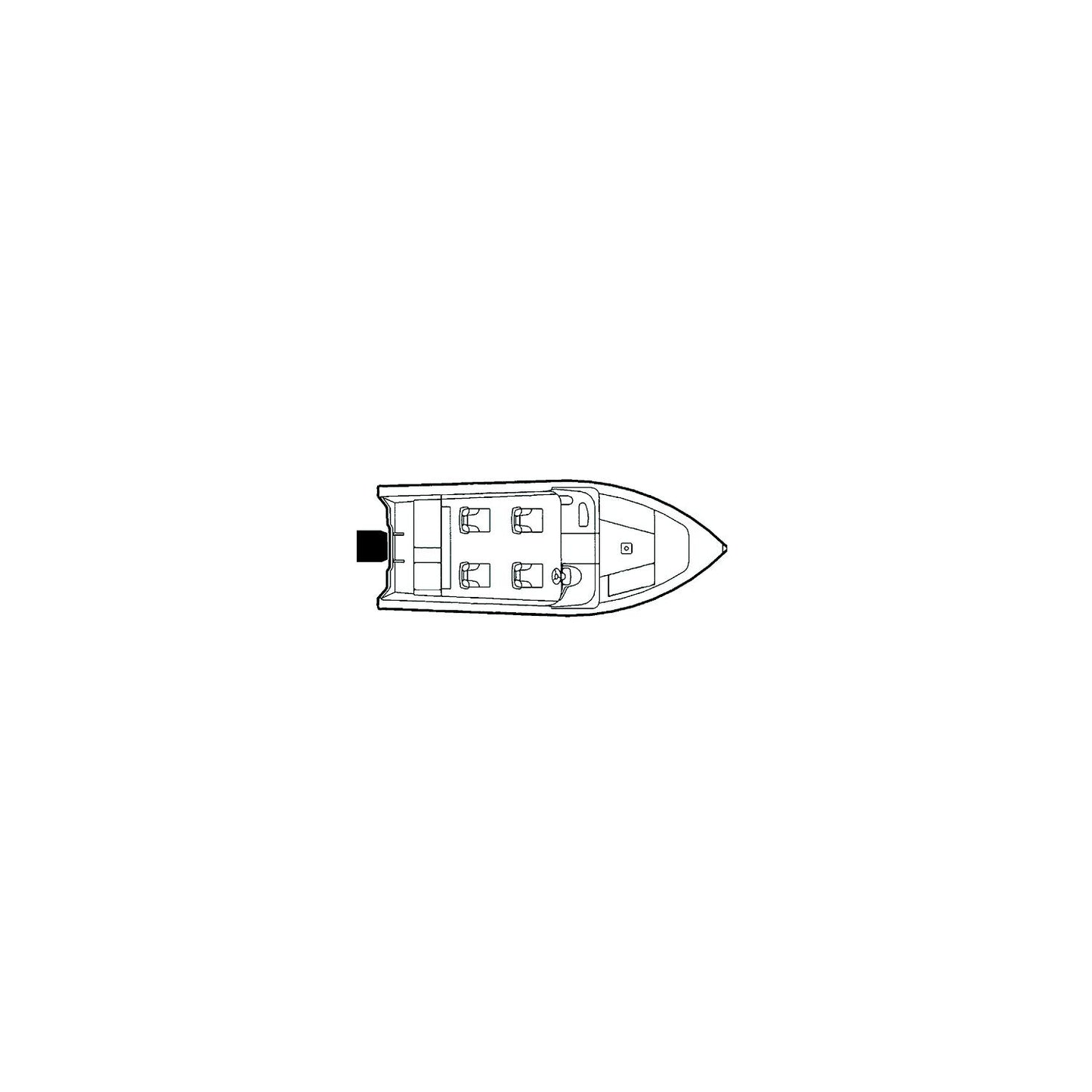 Carver 79003F02 Flex-Fit PRO™ Poly-Flex II Fish & Ski Boats I/0 or O/B, Black