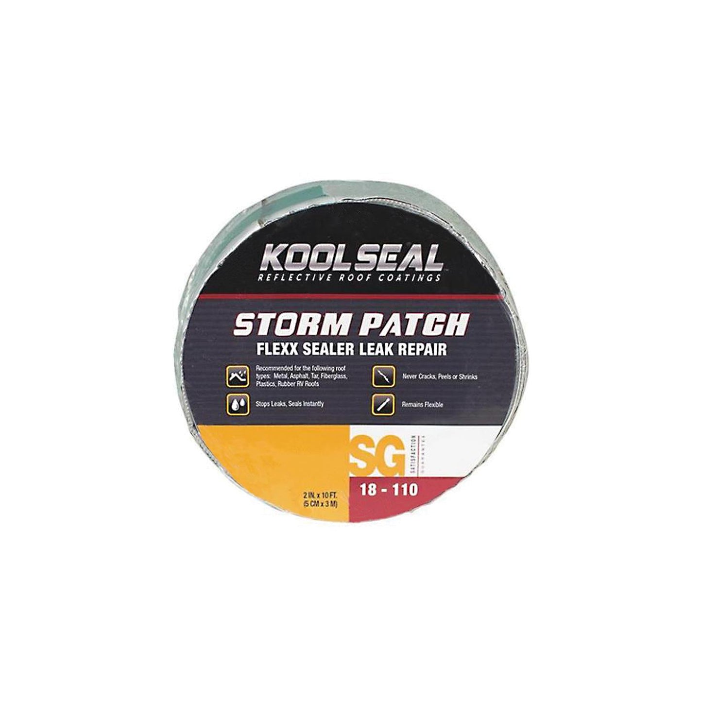 Kool Seal Storm Patch® Flexx Sealer Leak Repair, White, 2" x 10'