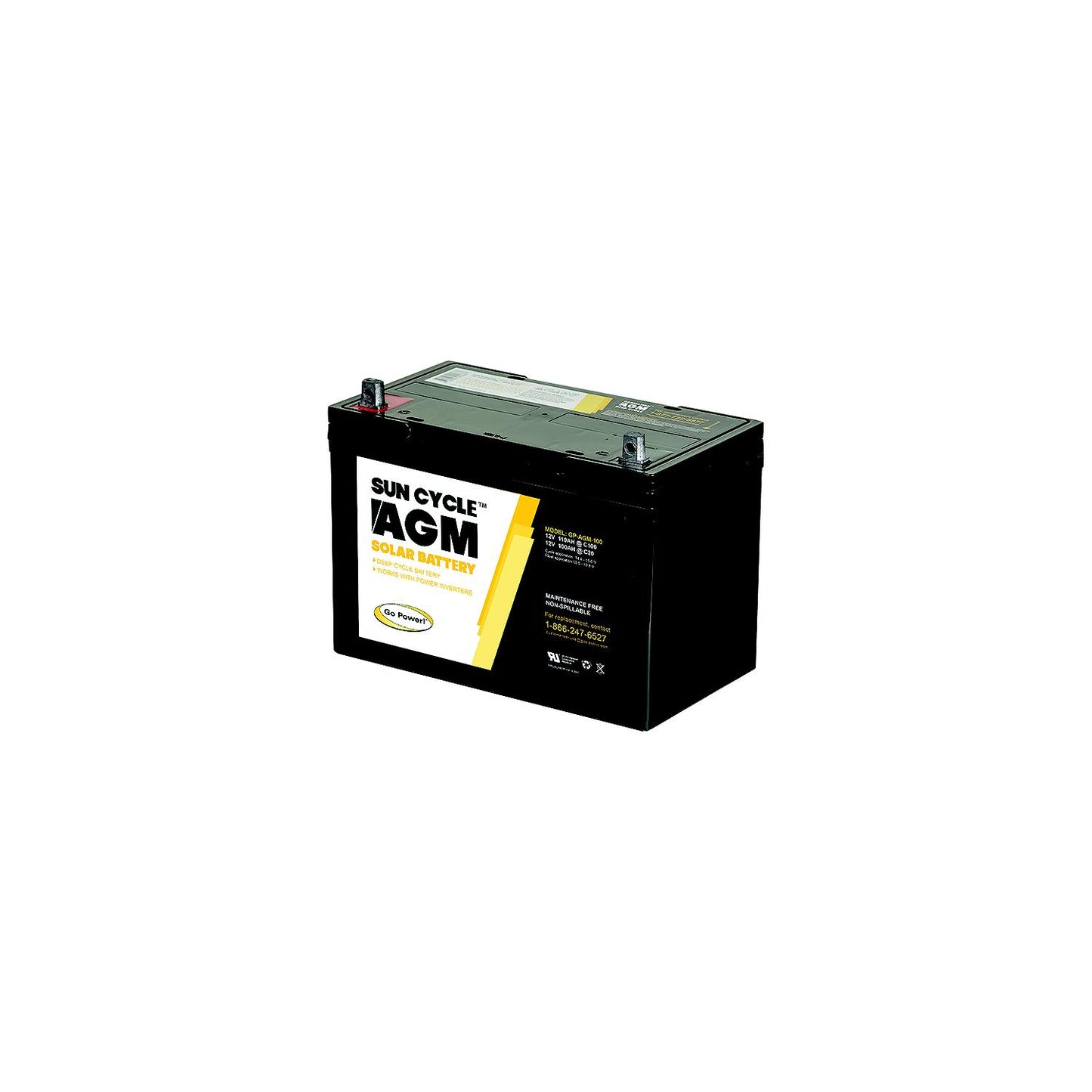 Go Power! 76285 Sun Cycle AGM Solar Battery, 12V