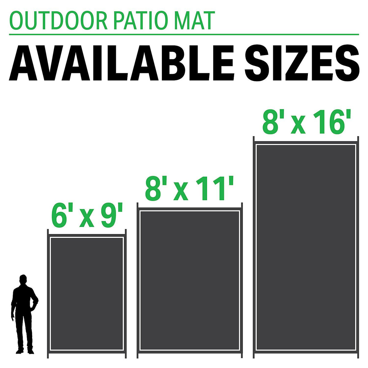 FulTyme RV 6069 Outdoor Patio Mat, Grey/Light Tan, 8' x 16'-Supply Nautica