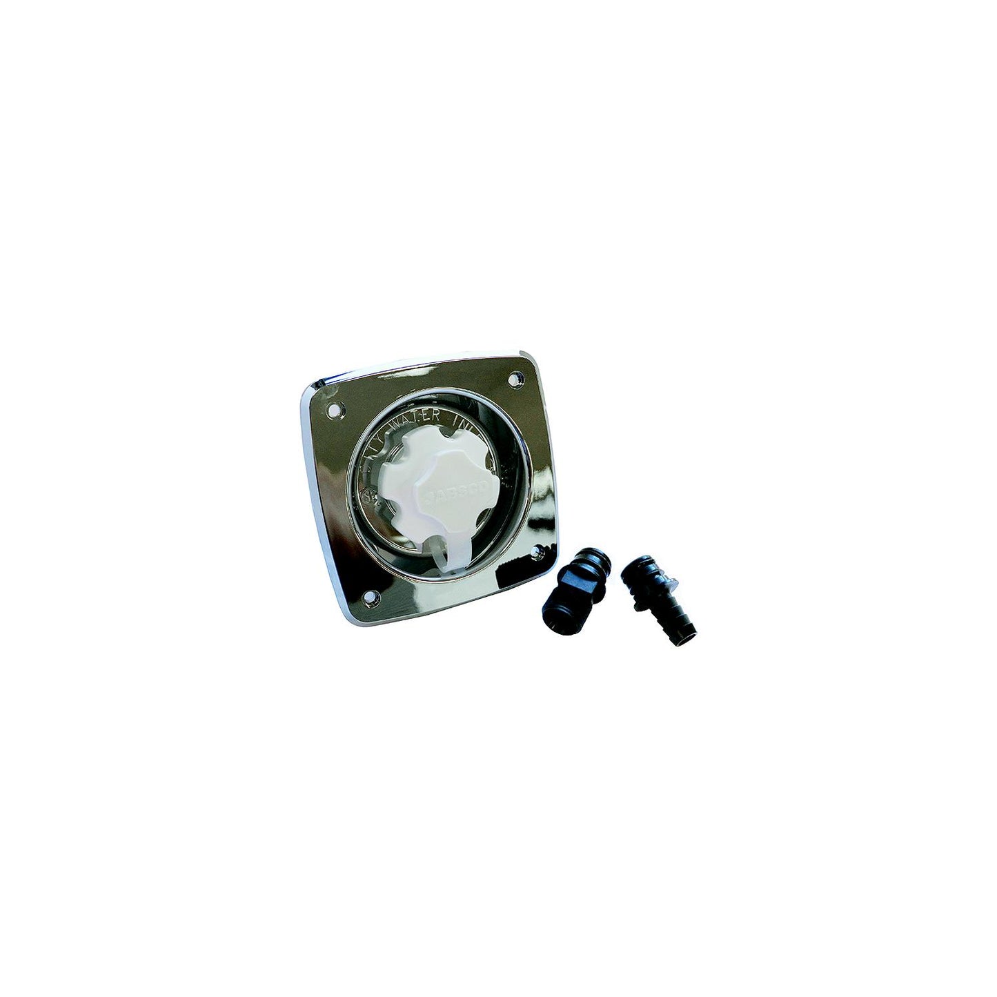 Jabsco 44412-2045 Chrome 90° Port Flush 45 PSI Water Pressure Regulator