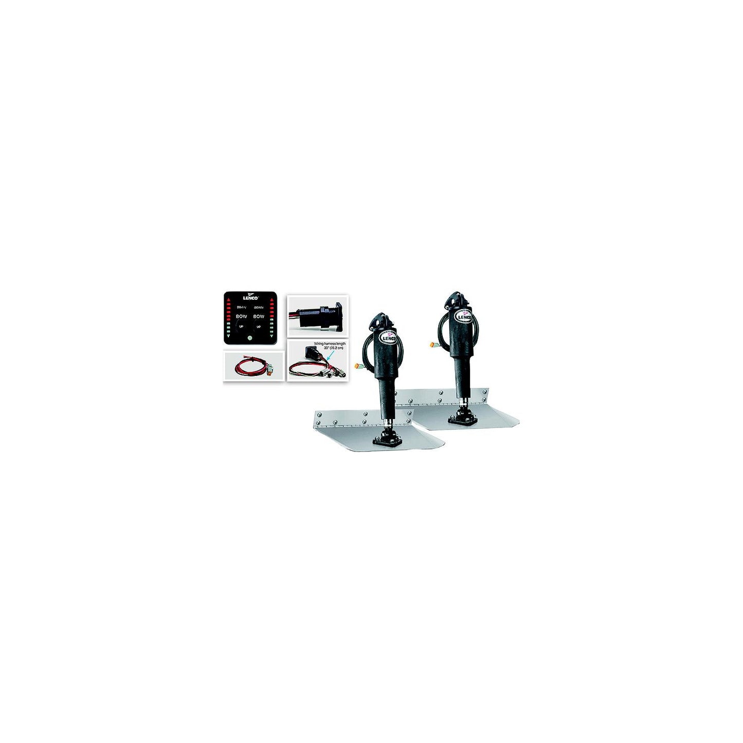 12" x 12" Trim Tab Kit w/LED Indicator Switch-Supply Nautica
