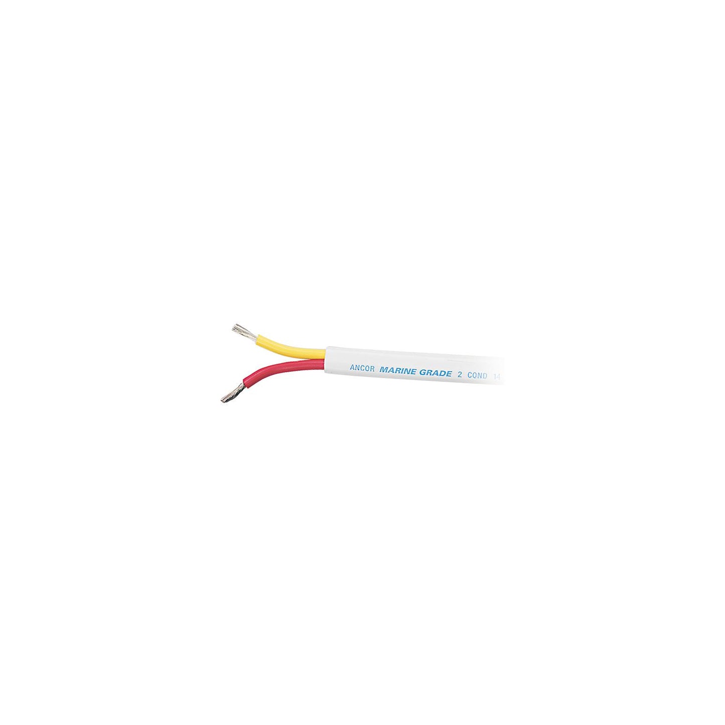 Ancor Marine Grade 123905 Tinned Duplex Safety Cable Red and Yellow With White Jacket, 8/2 Flat, 50'