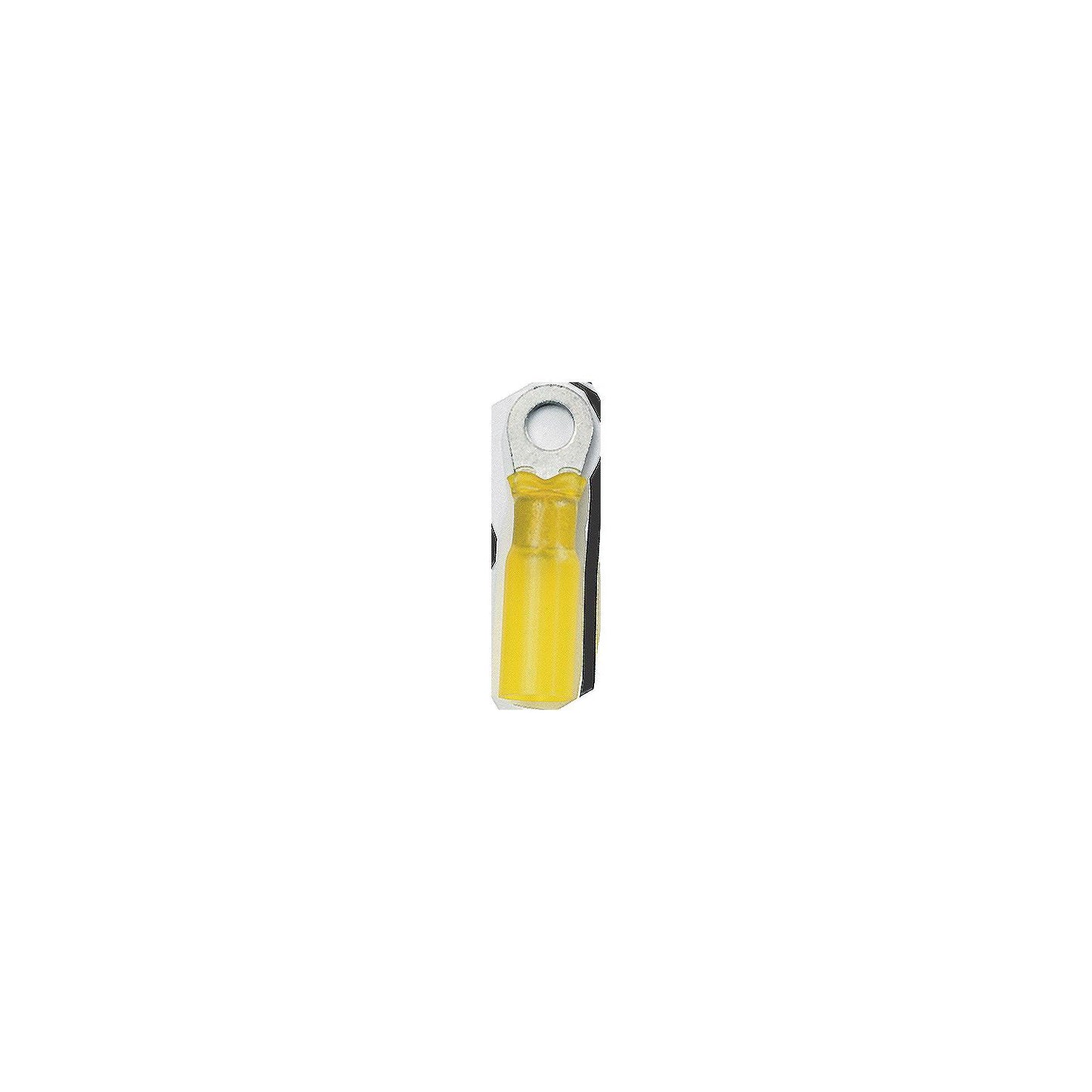 Ancor 312499 Marine Grade Heat Shrink Ring Terminals, 1/4" Fastener, 12-10 Wire, Yellow, 100/Pk