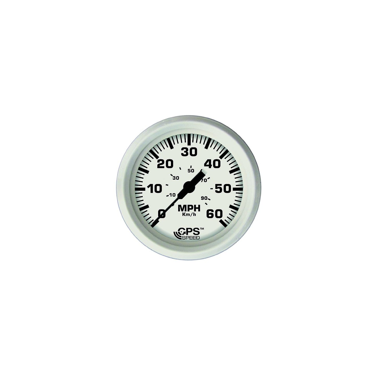 Faria 33147 Dress White 4" Gauge - 60 MPH GPS Speedometer