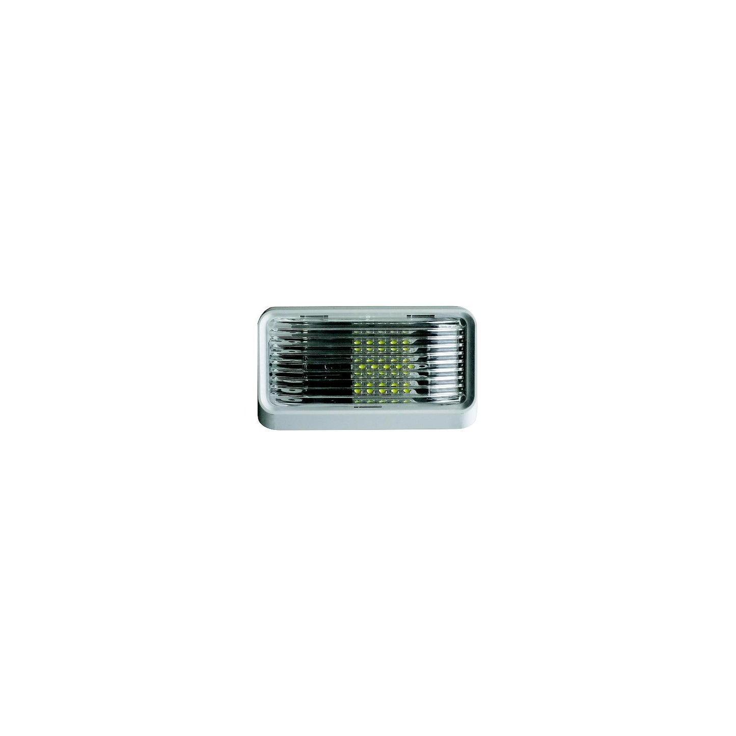 Valterra DG52724VP LED Surface Mt. Porch Light w/o Switch, Rectangular, White w/Clear Lens
