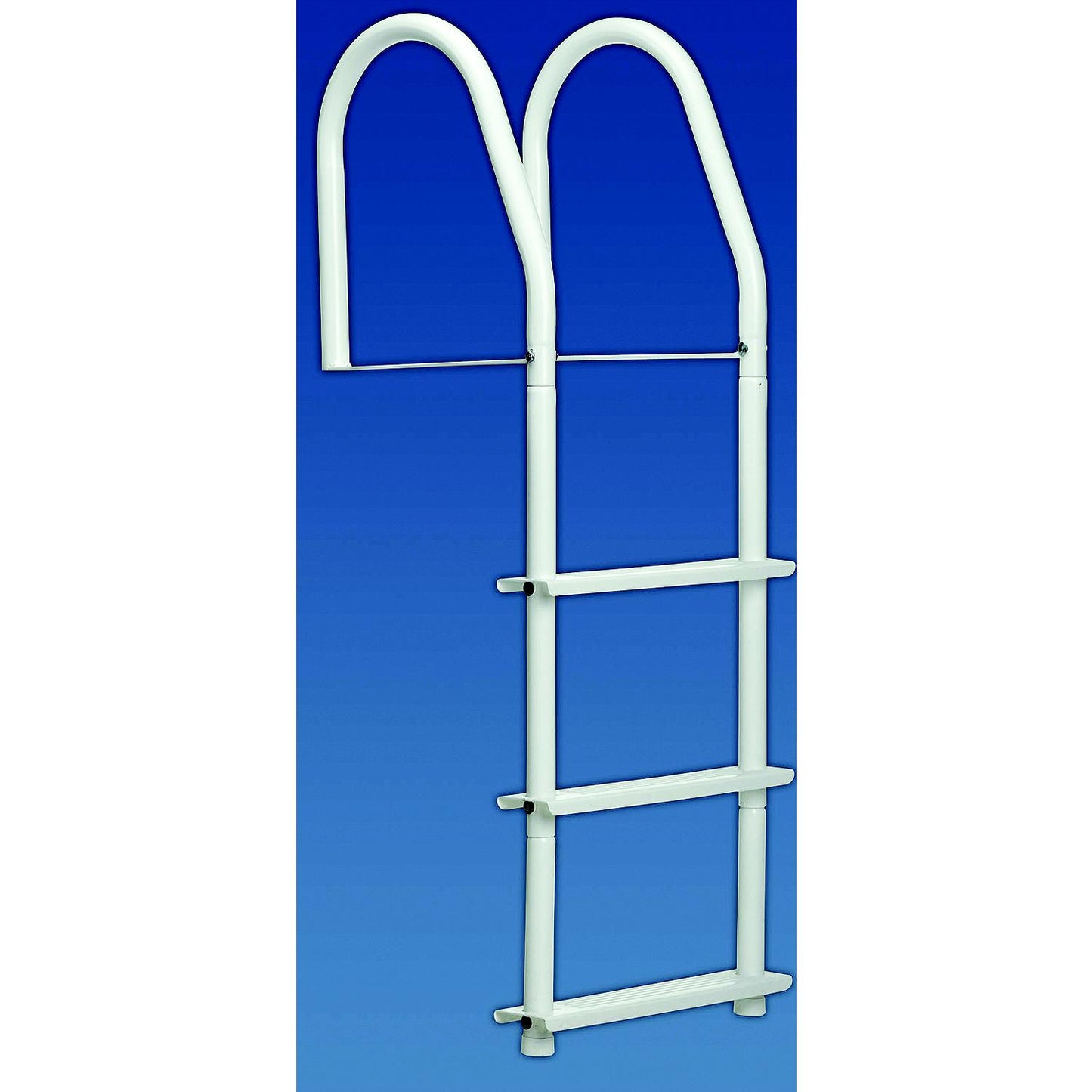 Dock Edge Bright White Howell Galvalume Fixed Dock Ladder With Hardware-Supply Nautica