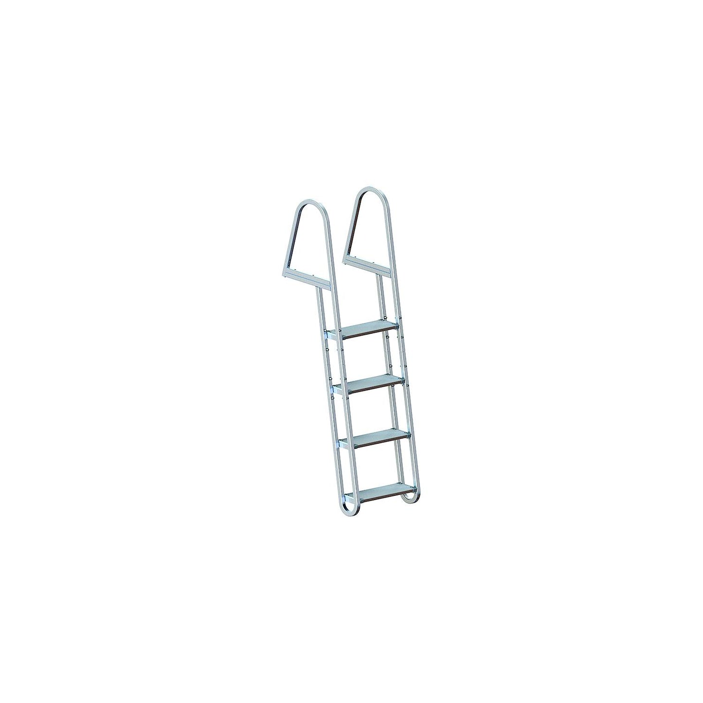 Dock Edge DE2154F Stand Off Welded Aluminum Ladder With Quick Release, 4-Step-Supply Nautica