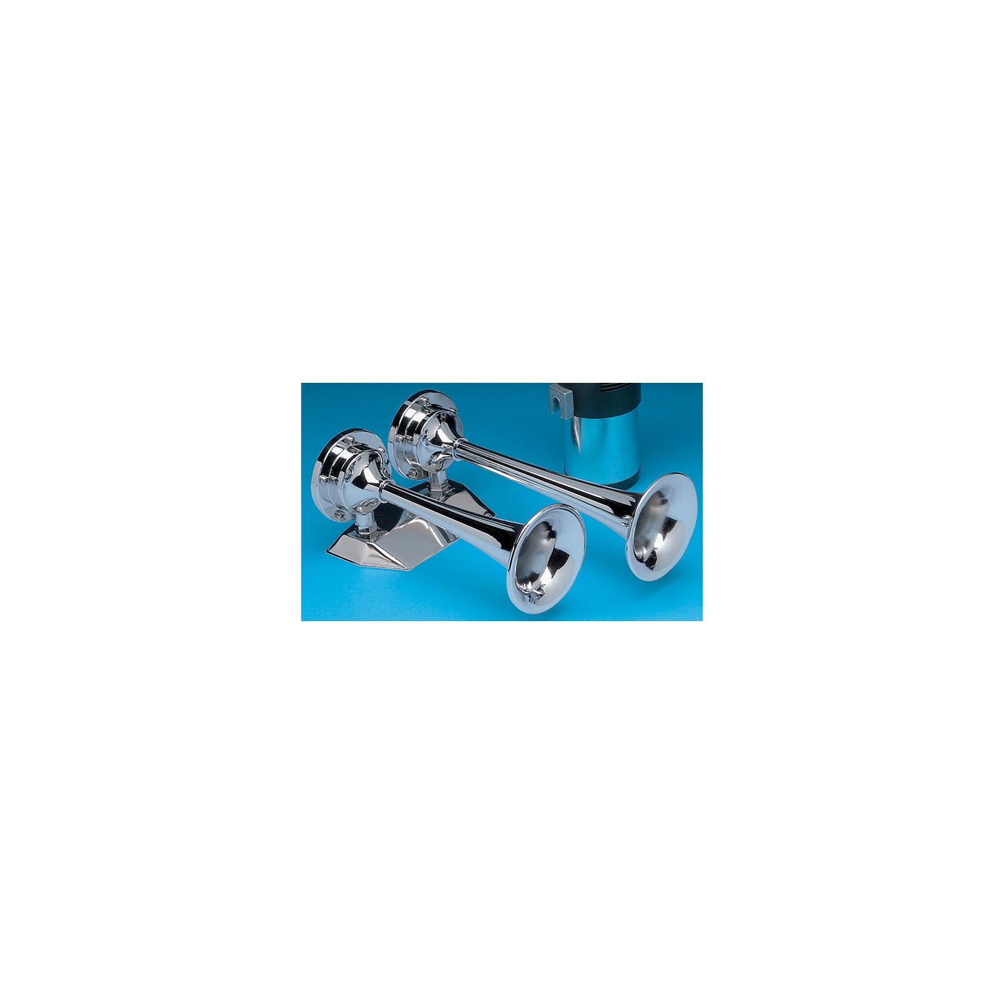 Marinco Dual Trumpet Mini Air Horn Chrome Plated