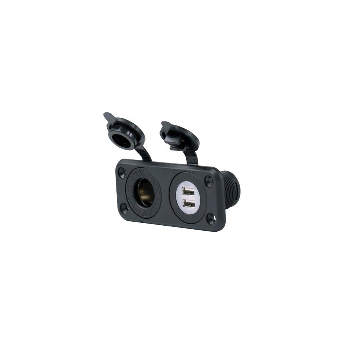 Marinco 12VCOMBO SeaLink Deluxe Dual USB Charger and 12V Receptacle-Supply Nautica