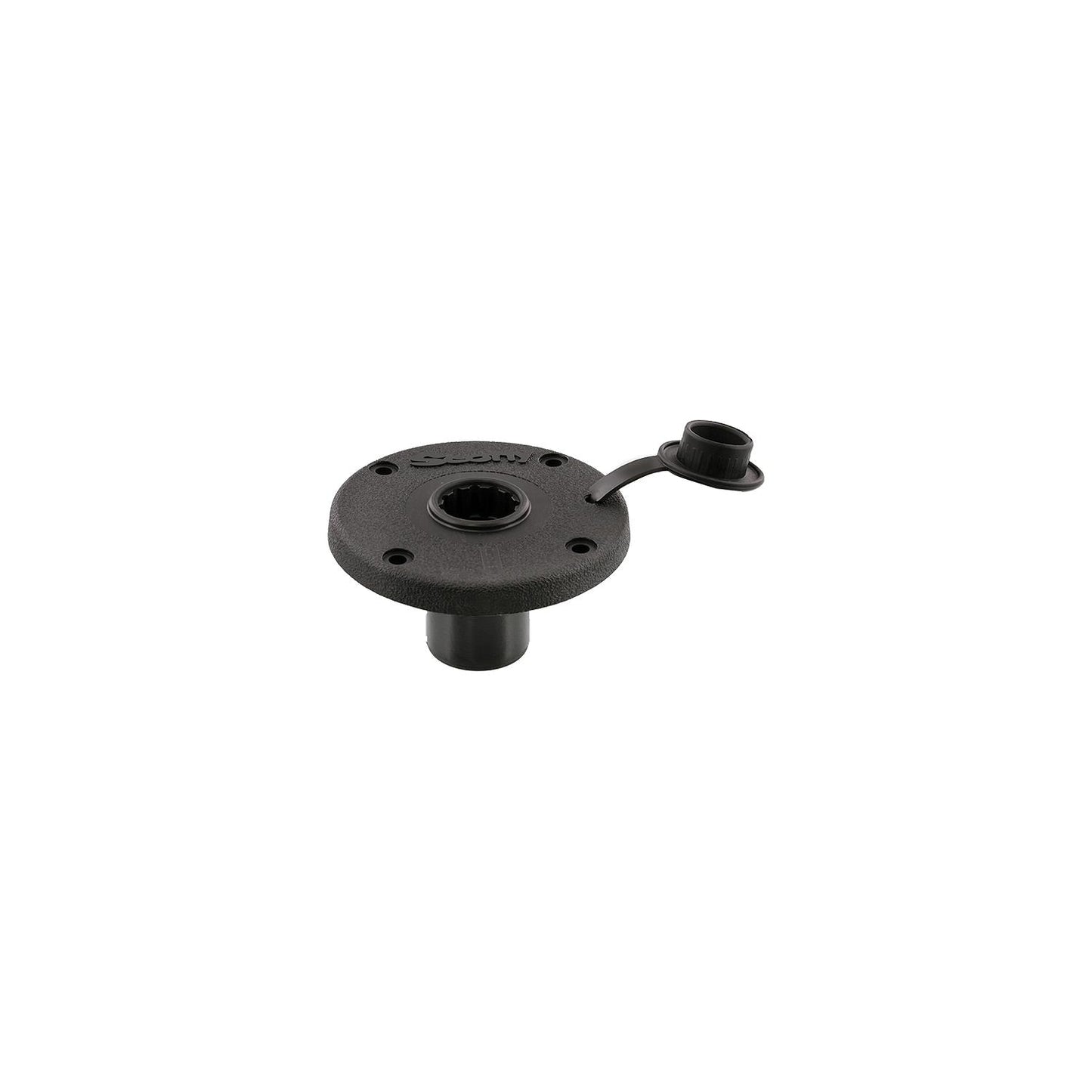Scotty 344BK Round Flush Mount Bracket, Black, Locking-Supply Nautica