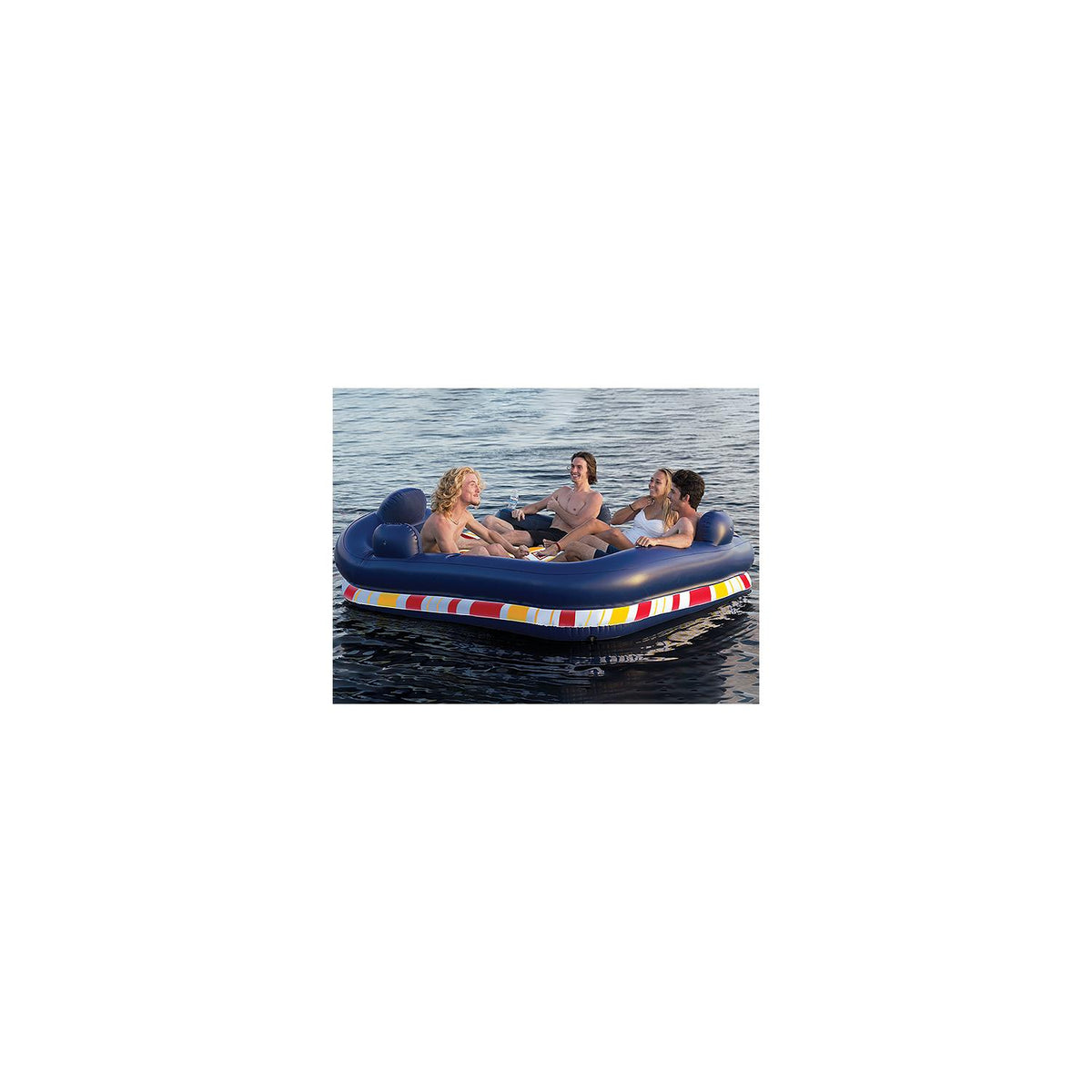 Aqua Leisure APL21000 Inflatable Lake And Ocean Raft, 3-4 Riders-Supply Nautica