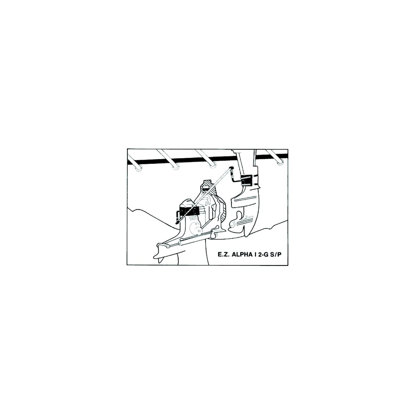 EZ Steer EZ37002 Outboard To Sterndrive Auxiliary Motor Steering Kit, Alpha I Gen 2