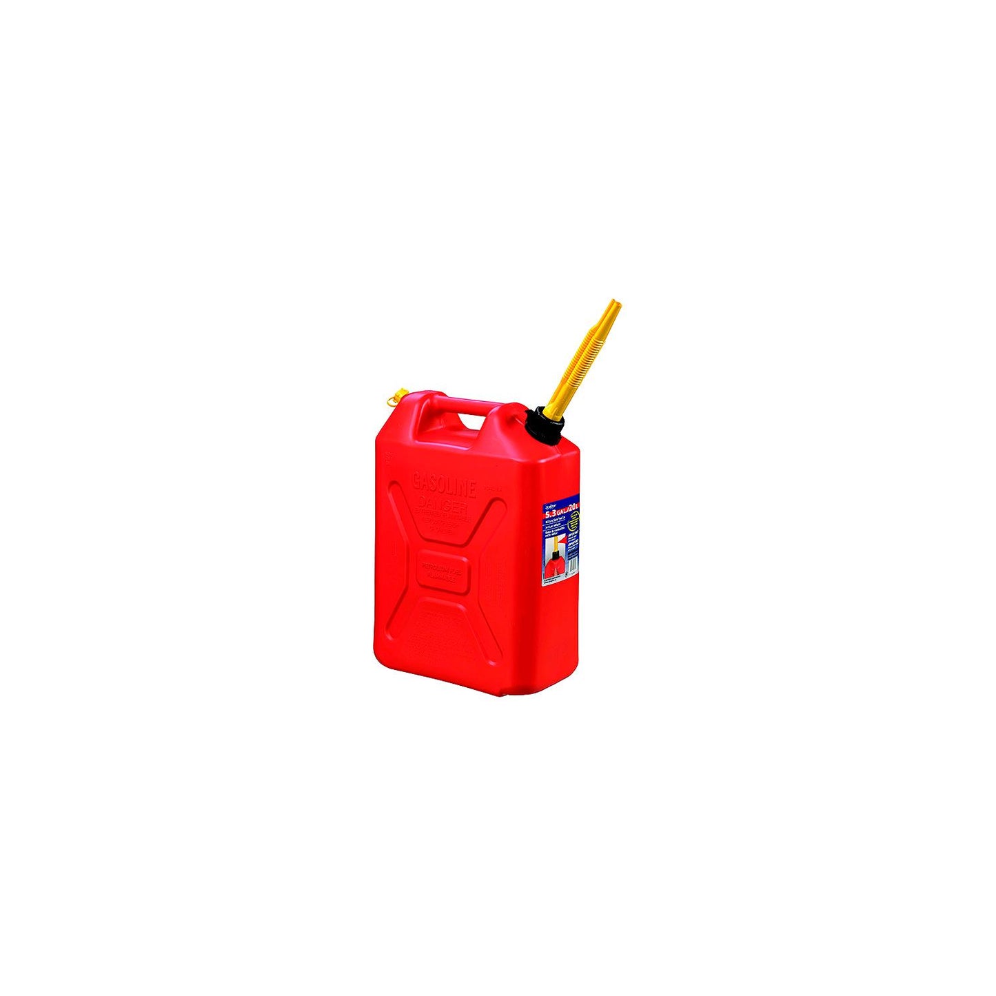 Scepter 03609 Manual Vent Military Style Gasoline Jerry Can w/CRC, 5.3 Gal./20L, Red