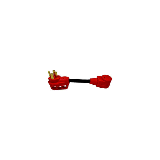 Valterra 50AM-30AF Adapter Cord with Handle, 12", Bulk