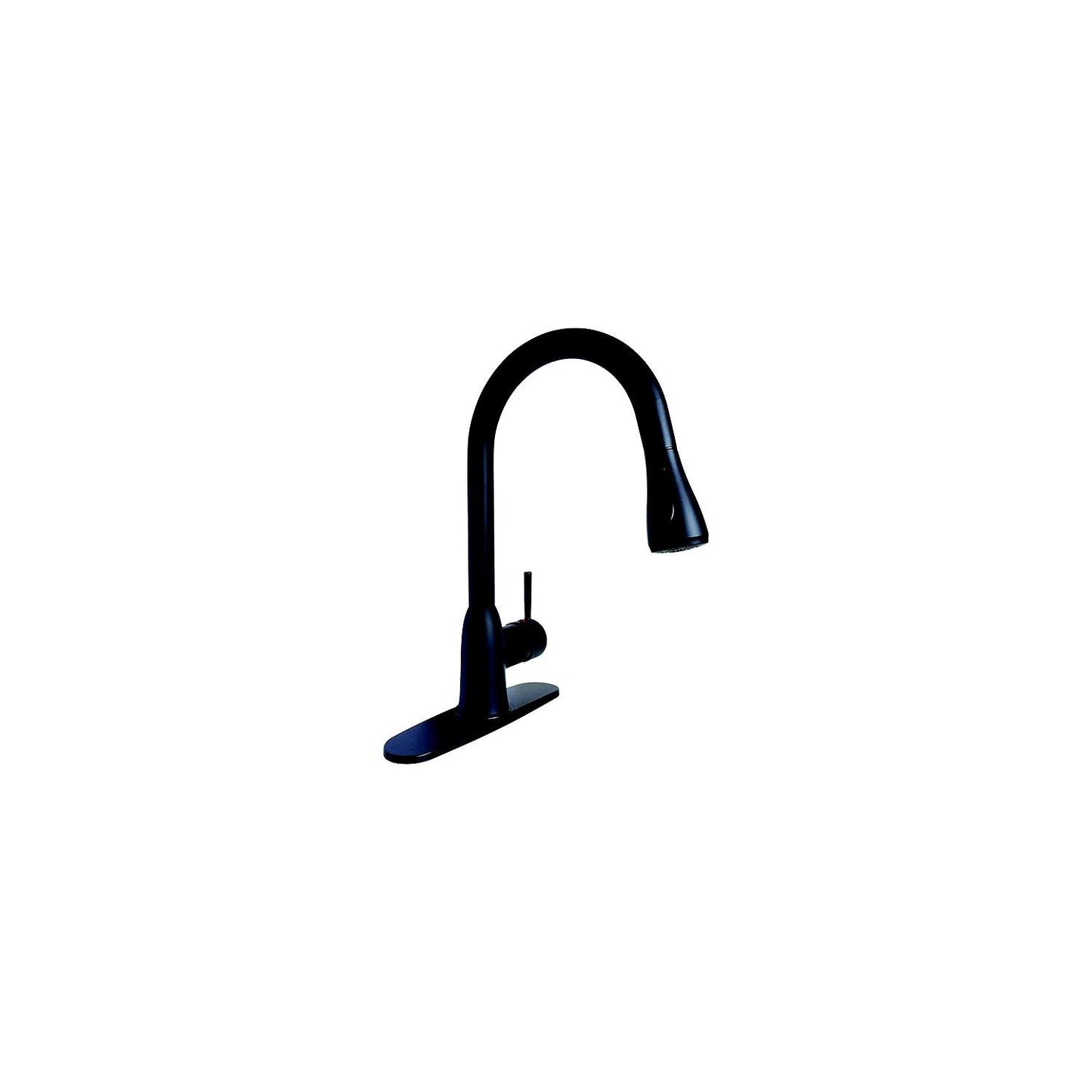 800-PF231766 8" Premium Power Boost Single Handle Pull Down Kitchen Faucet, Matte Black-Supply Nautica