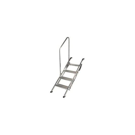 Lippert Victory Step® Toy Hauler & RV Patio Steps with Entry Assist Handrail - Quad