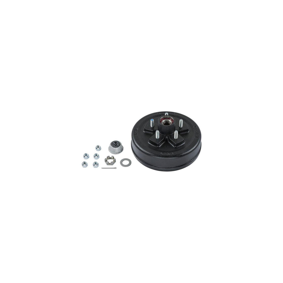 Lippert 10" Brake Drum Hub Kit with Installed Bearings - 5 on 4-1/2", 1/2" Studs, 3,500-lb. Axles #2024013264-Supply Nautica