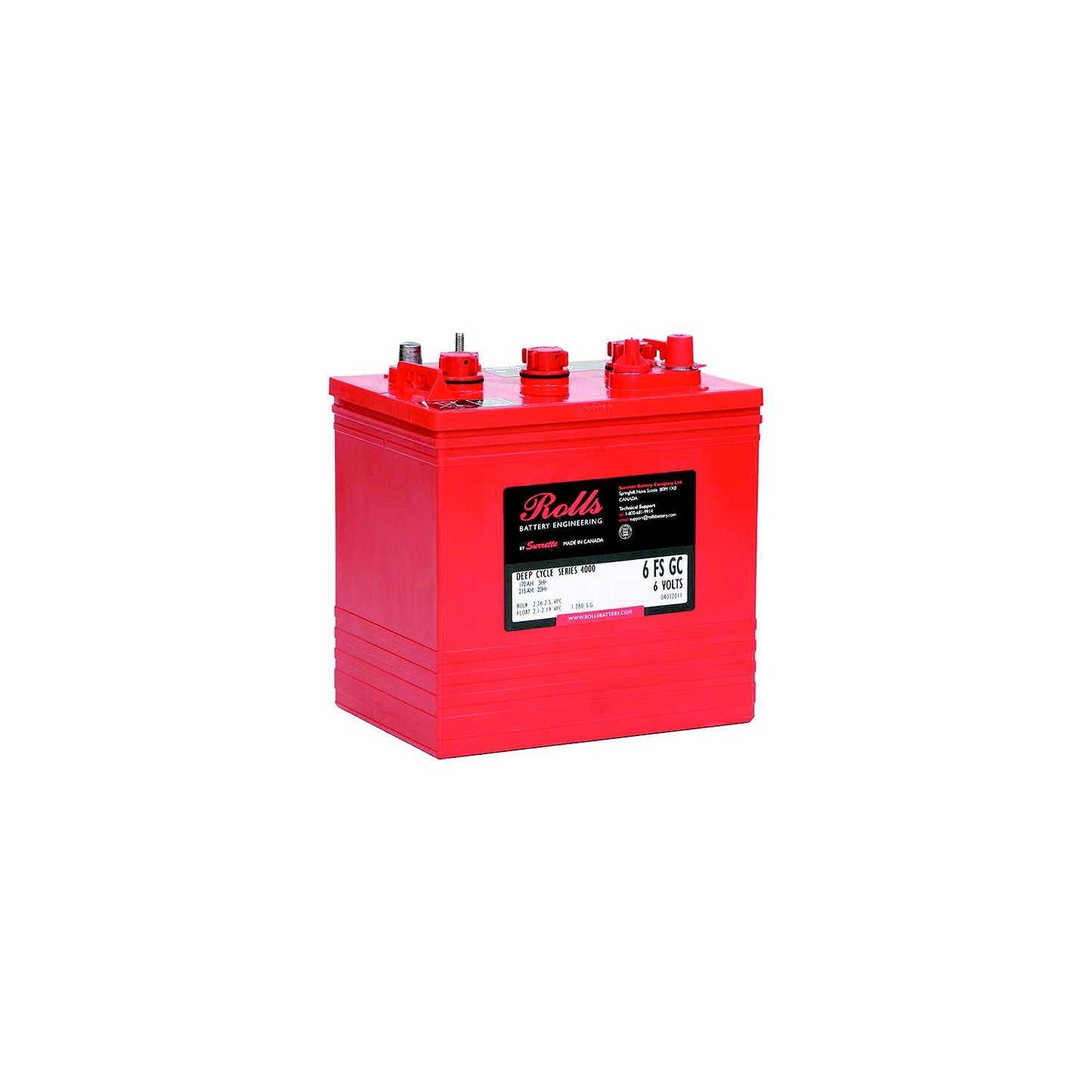 Midstate Battery 6FSGC Rolls Premium Deep Cycle Batteries, 6V, Golf Cart