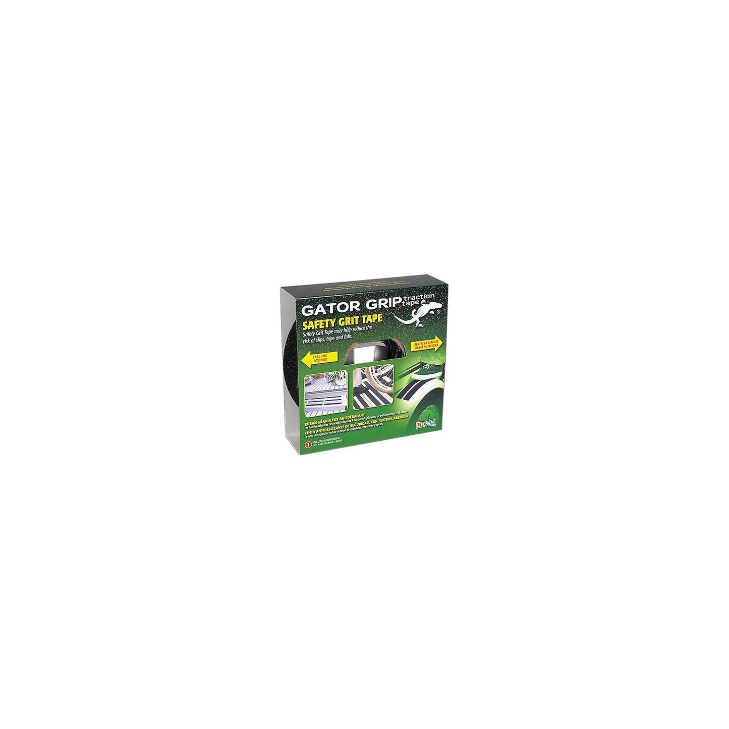 Life Safe RE141 Gator Grip Anti-Slip Safety Grit Tape 1" x 60' Black-Supply Nautica