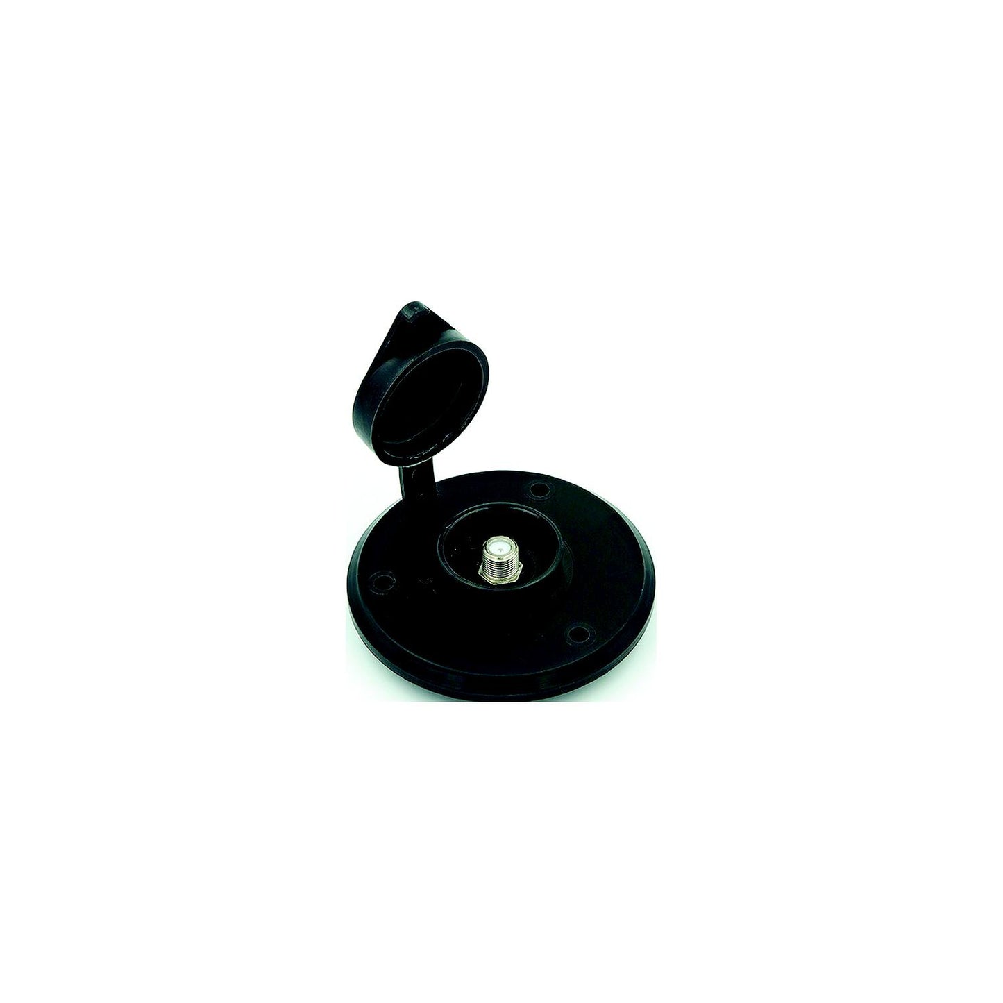 B&B Molders 94321 Cable TV Plate, Black w/Ring Cover-Supply Nautica