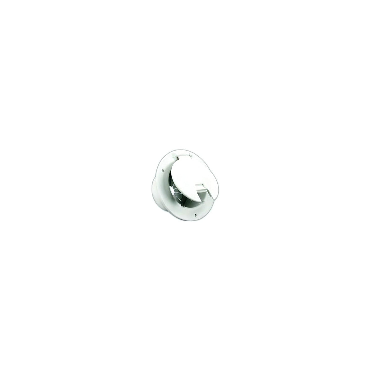 B&B Molders 94329 Deluxe Round Electric Cable Hatch, 5-1/8" Polar White-Supply Nautica