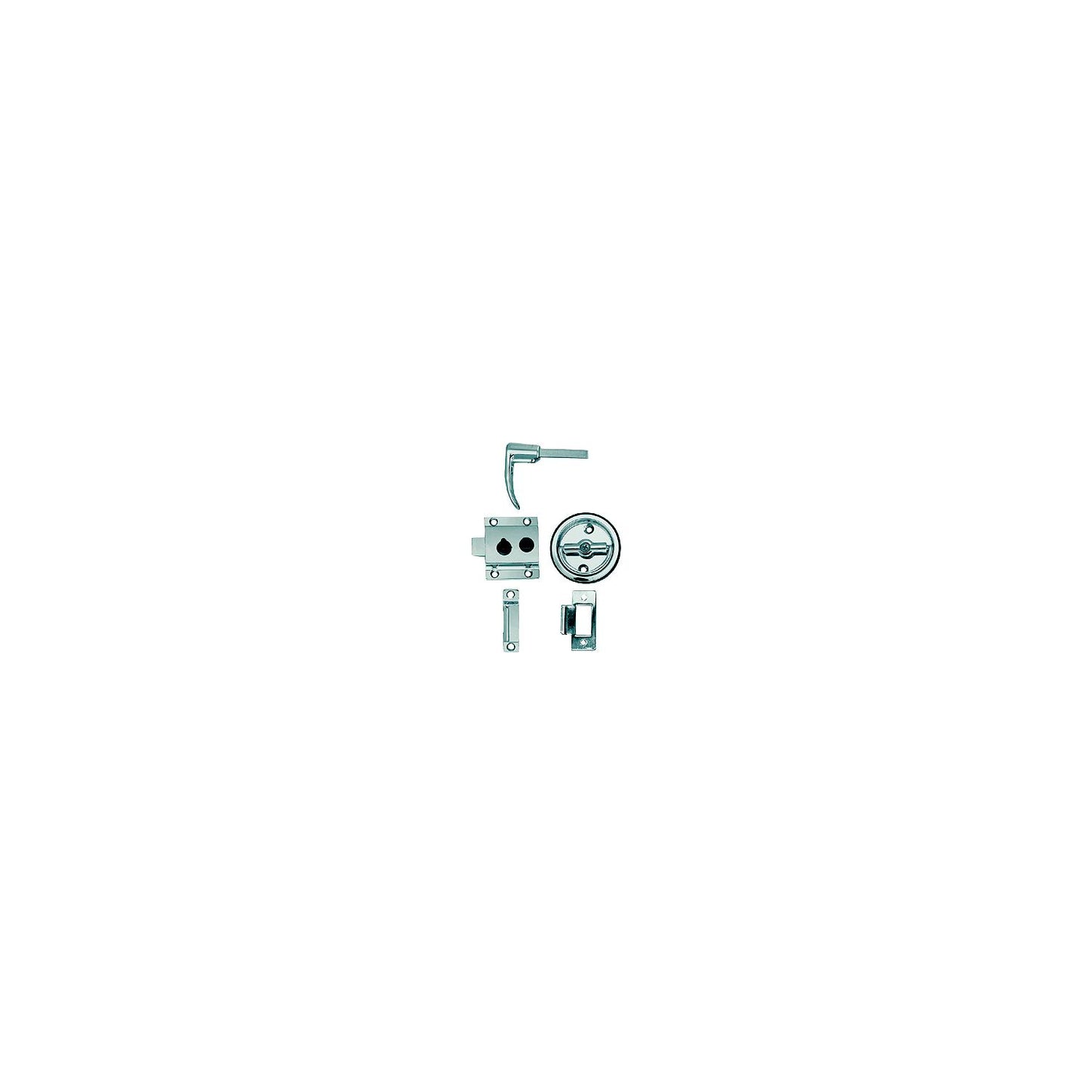 Perko 1280DP0CHR Flush Cup Rim Latch Set, w/Flush Strike, 3/4" - 1-1/8" Door