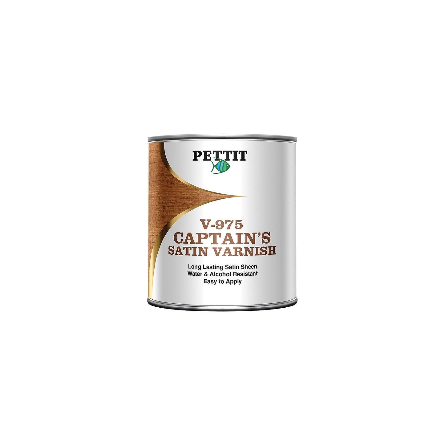 Pettit V975Q Captain's Satin Sheen Varnish, Qt., 6/case