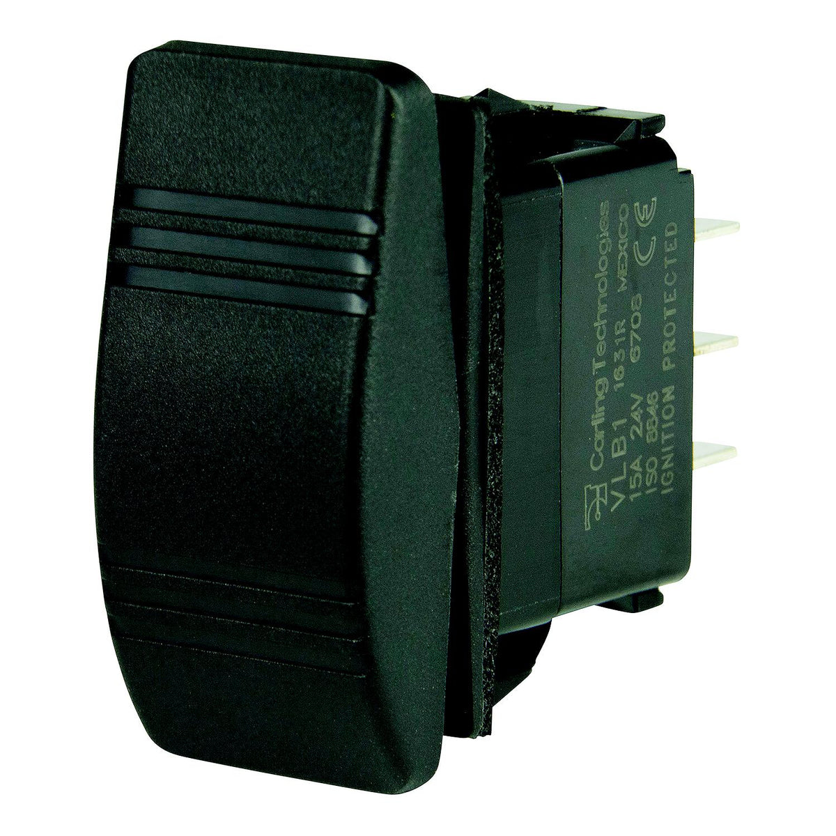 BEP 1001809 Weather Resistant Contura Dimmer Rocker Switch, (On)-Off-(On), DPDT, 1/4" Blade Terminals-Supply Nautica