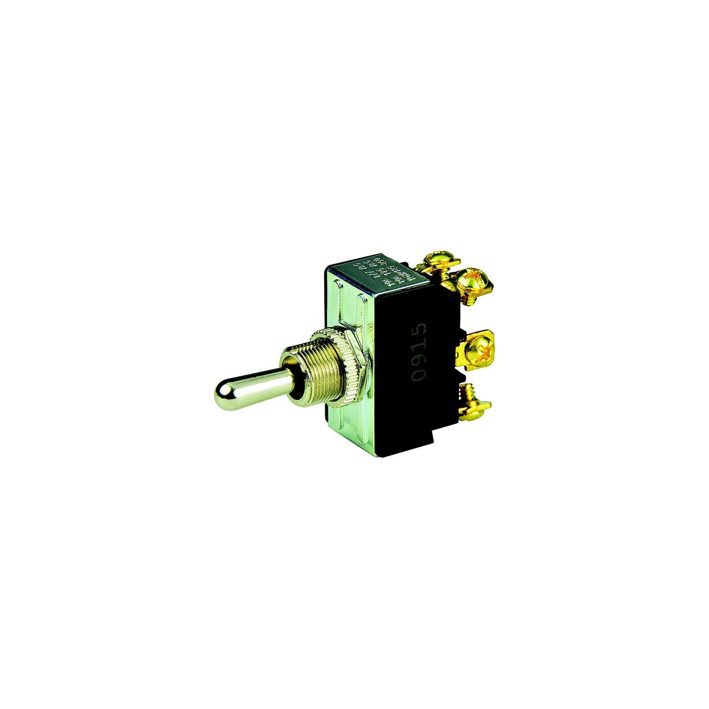 BEP 1002012 Chrome Plated Toggle Switch, (On)-Off-(On), DPDT, #6–32 Screw Terminals-Supply Nautica