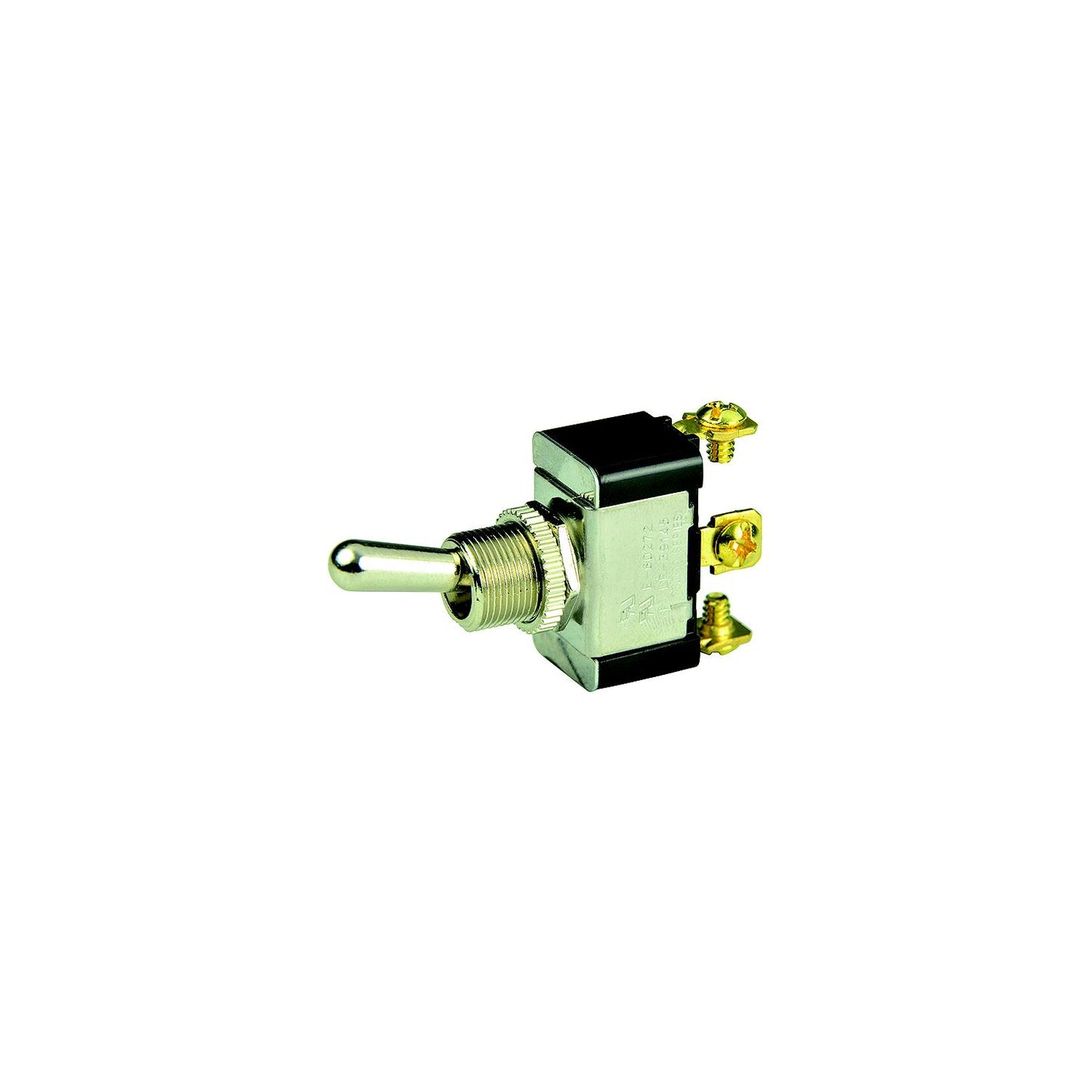 BEP 1002015 Chrome Plated Toggle Switch, On-Off-(On), SPDT, #6–32 Screw Terminals