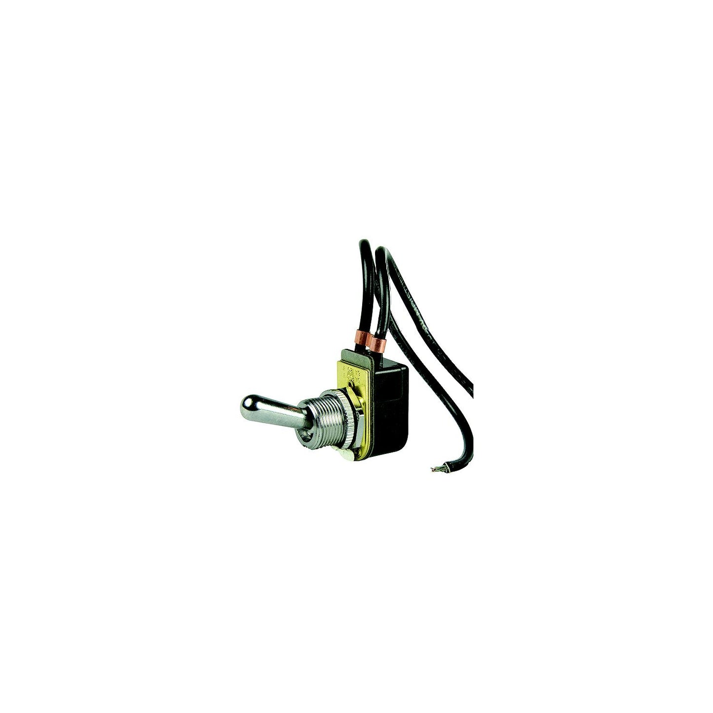 BEP 1002023 Chrome Plated Toggle Switch, Off-On, SPST, 6" Wire Leads-Supply Nautica