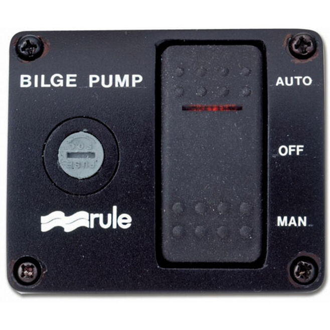 RULE Three-Way Rocker Panel Bilge Pump Switch