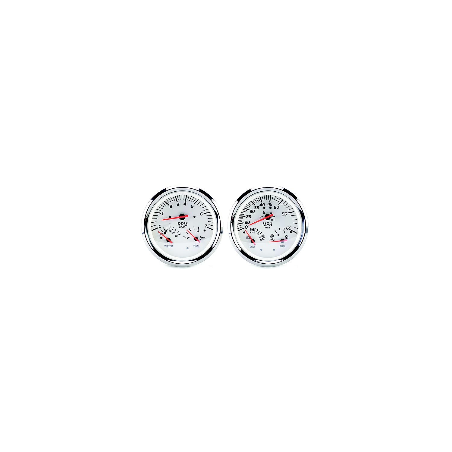 Sierra 21000P White Series Multi-Function Gauge Kit, Mercury / Yamaha