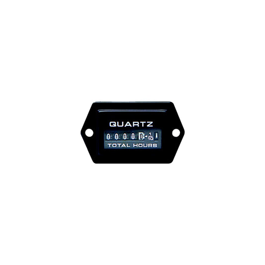 Sierra 56967P Rectangular 2.1" x 1.2" Black Universal Hourmeter Gauge