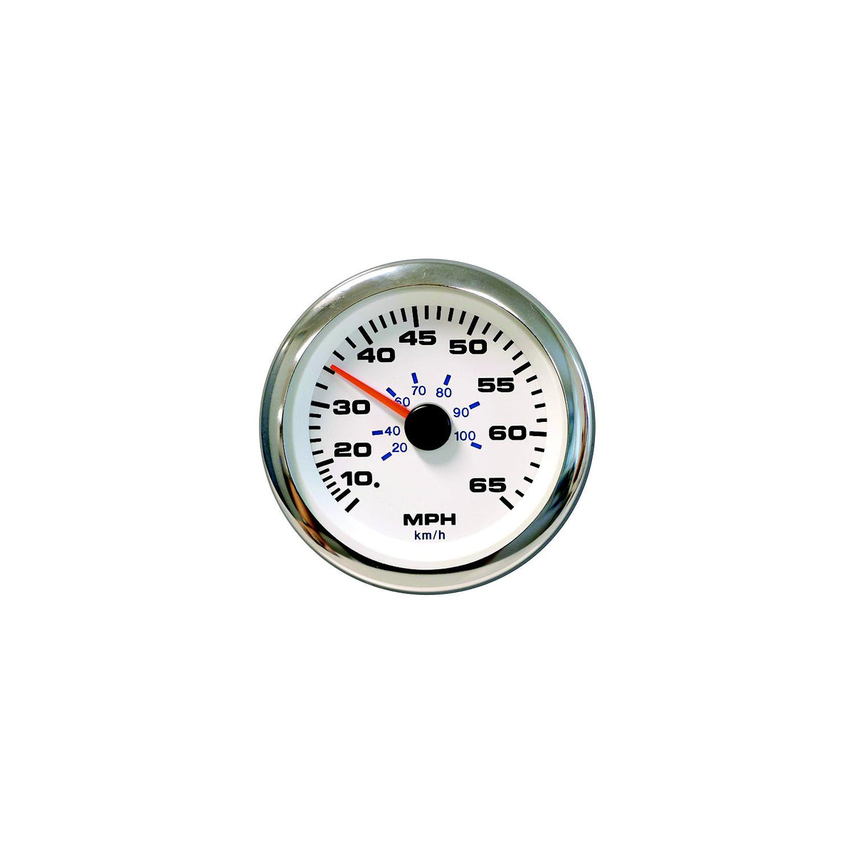 Sierra 62561P White Premier Pro Series 3" Stainless Steel Outboard & 4 Stroke Gas Engine 0-7,000 RPM Dial Range Tachometer Gauge with Outboard Alternator or Coil Sender Code