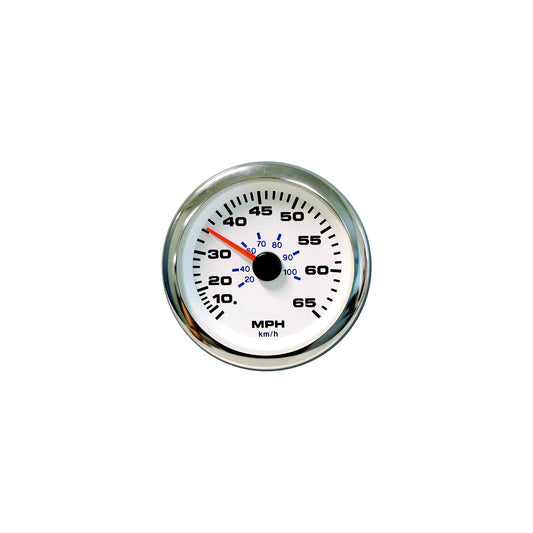 Sierra 62561P White Premier Pro Series 3" Stainless Steel Outboard & 4 Stroke Gas Engine 0-7,000 RPM Dial Range Tachometer Gauge with Outboard Alternator or Coil Sender Code