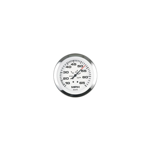 Sierra Lido Series 3" White & Stainless Steel Pitot Type Speedometer Gauge Kit