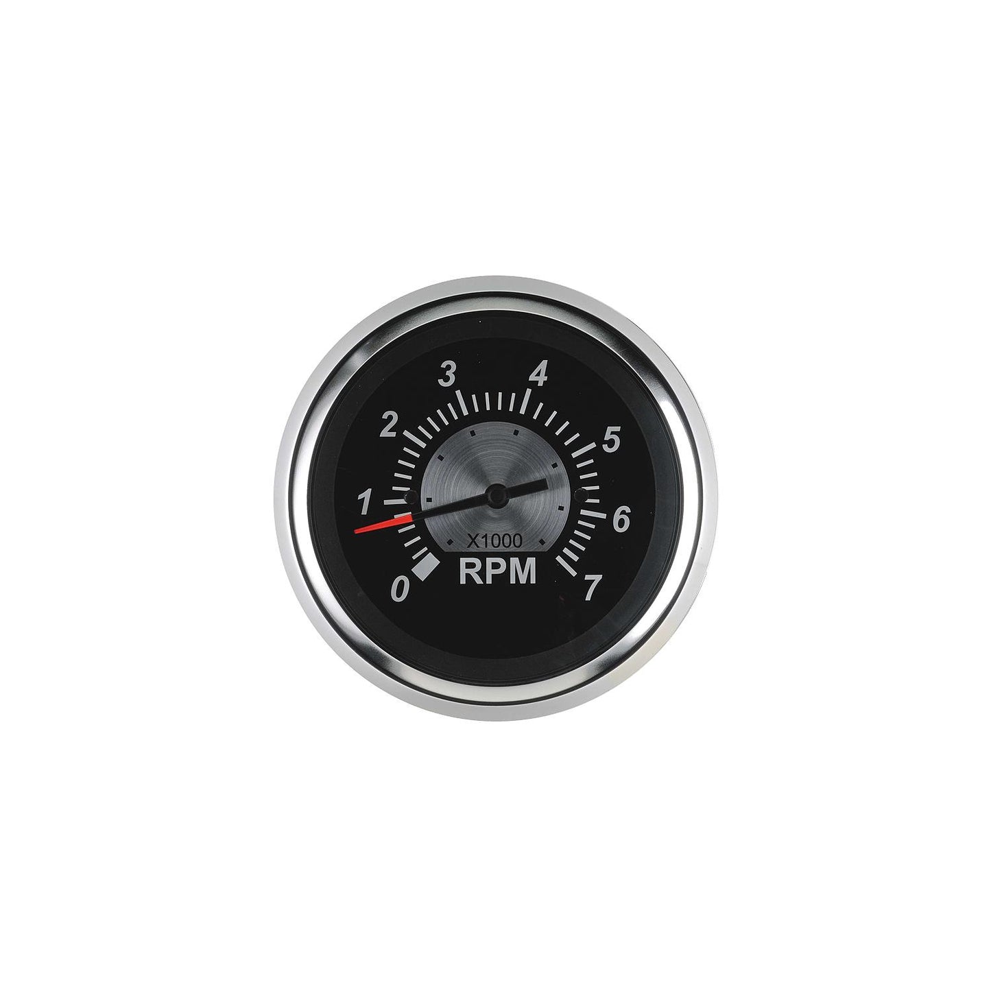 Sierra 67363P Black Sterling Series 3" Stainless Steel Outboard & 4 Stroke Gas Engine 0-7000 RPM Dial Range Tachometer with Outboard Alternator or Coil Sender Code
