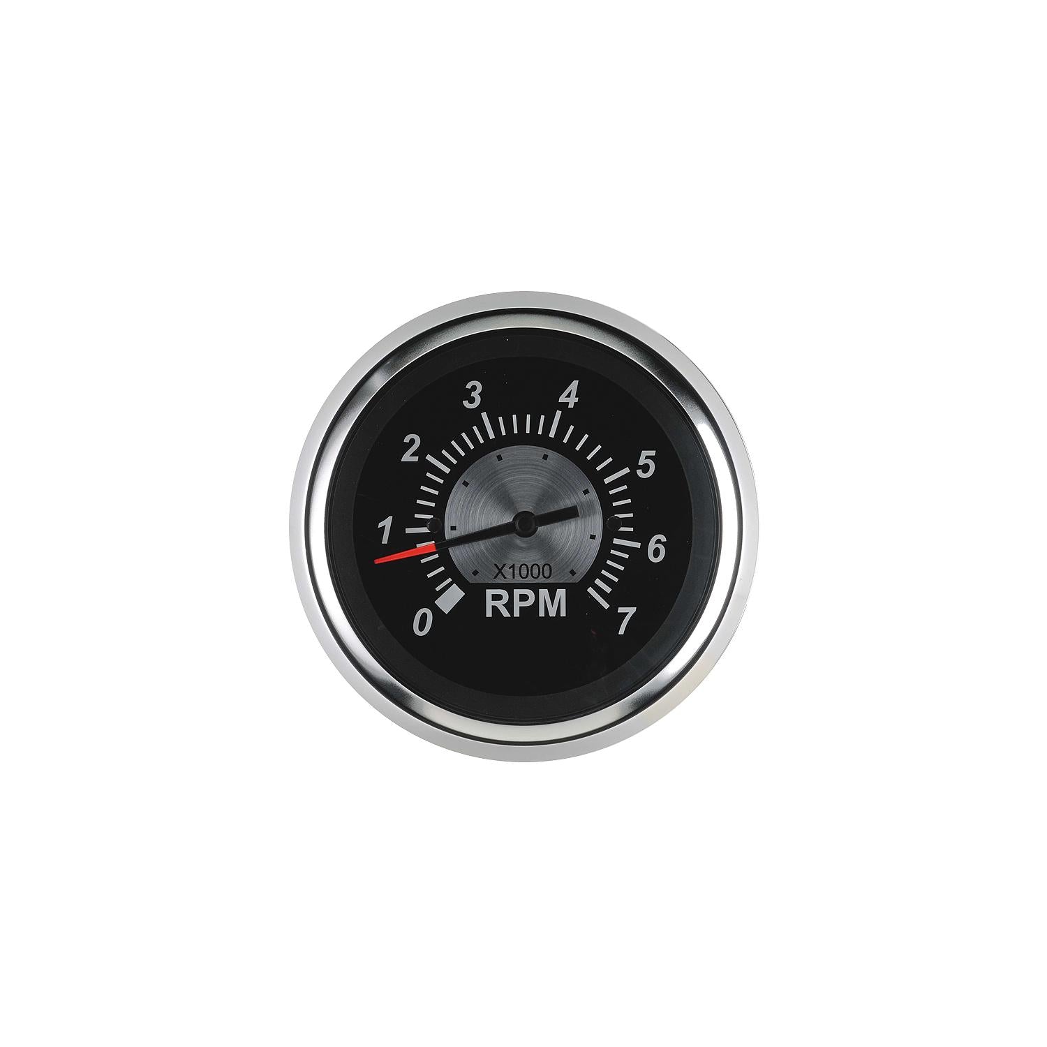 Sierra 67363P Black Sterling Series 3" Stainless Steel Outboard & 4 Stroke Gas Engine 0-7000 RPM Dial Range Tachometer with Outboard Alternator or Coil Sender Code