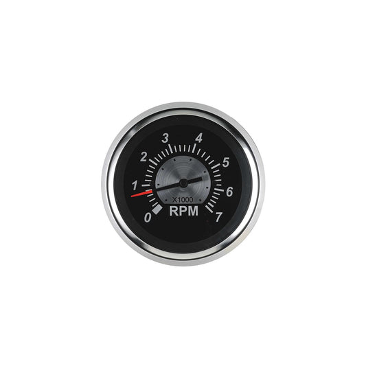 Sierra 67363P Black Sterling Series 3" Stainless Steel Outboard & 4 Stroke Gas Engine 0-7000 RPM Dial Range Tachometer with Outboard Alternator or Coil Sender Code