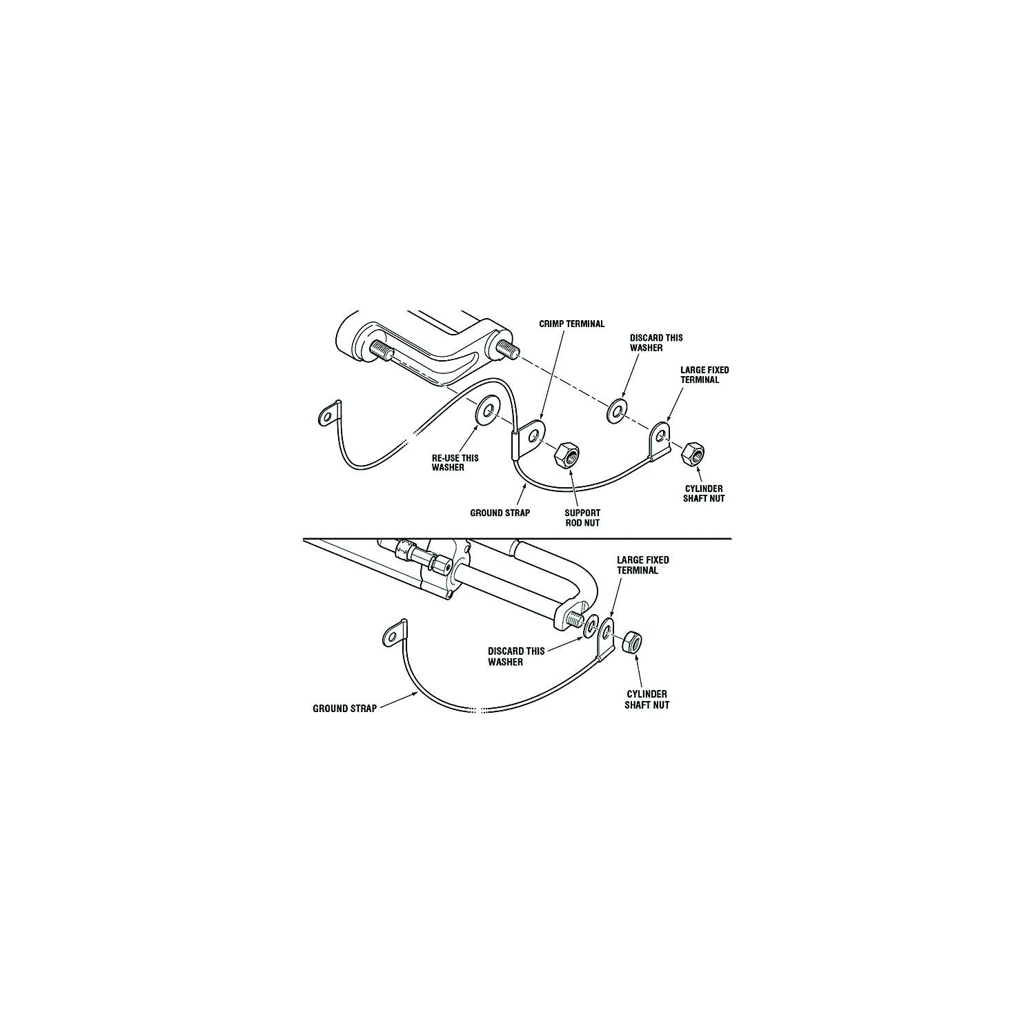 SeaStar HA5477 Grounding Strap for O/B Cylinder