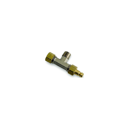 Dometic HF5520 Hydraulic Fitting Horizontal Bleeder Tees | Aluminum / Brass | 3/8" Tube | 2/Kit